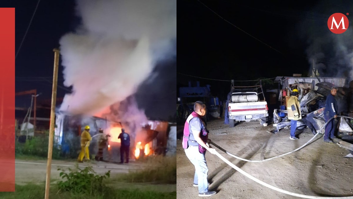 Se incendia casa y taller de soldadura en zona sur de Tamaulipas