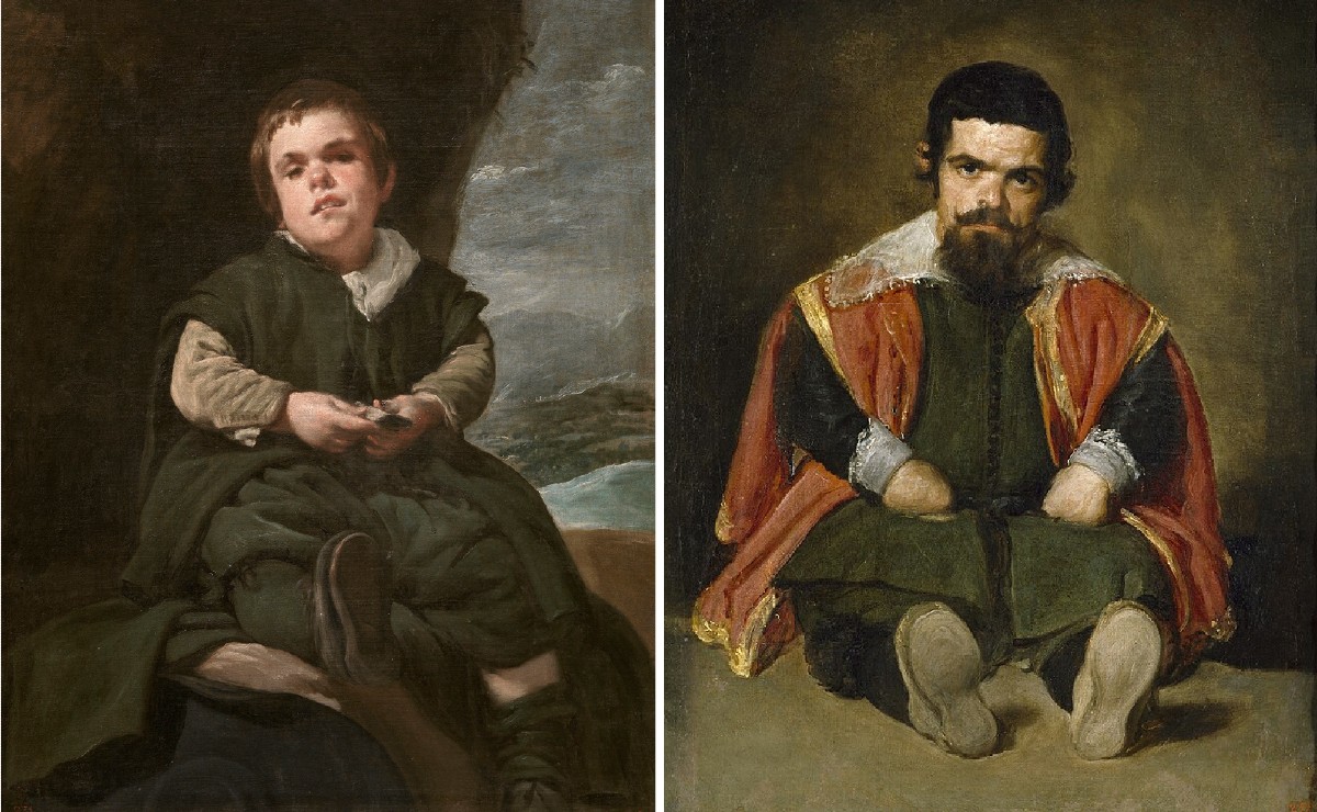 ‘El niño de Vallecas’ (1635-1645) y ‘El bufón el Primo’ (1644), ambas pinturas de Diego Velázquez. EFE y Especial.