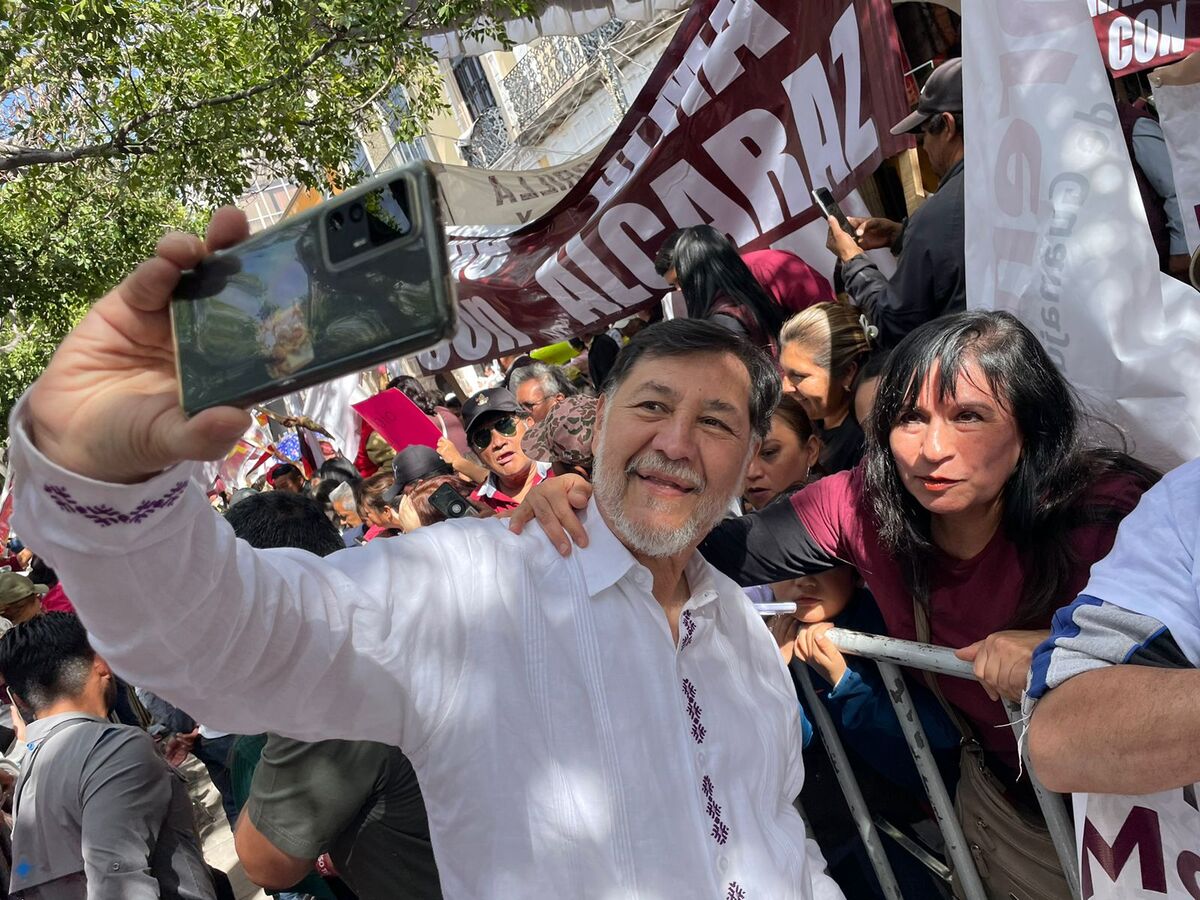 Noroña estuvo presente en evento de Sheinbaum en Guanajuato. (José Antonio Belmont)