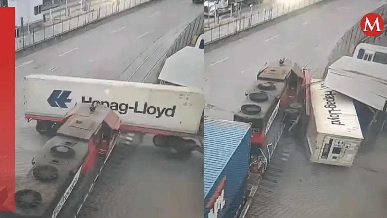 Tráiler intenta ganarle el paso al tren en Manzanillo y es embestido