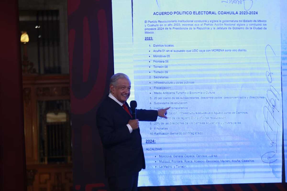AMLO criticó el acuerdo entre el PRI y el PAN en Coahuila. | Juan Carlos Bautista