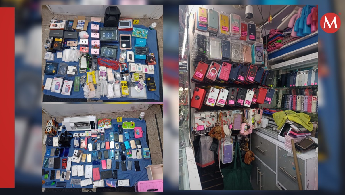 Aseguran celulares y equipos tecnológicos en local de Guadalajara (Cortesía)