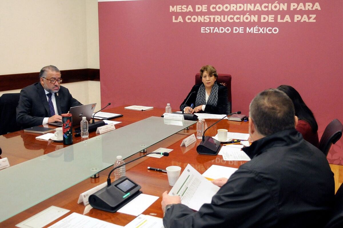 Delfina Gómez en Mesa de Coordinación para la Construcción de la Paz.