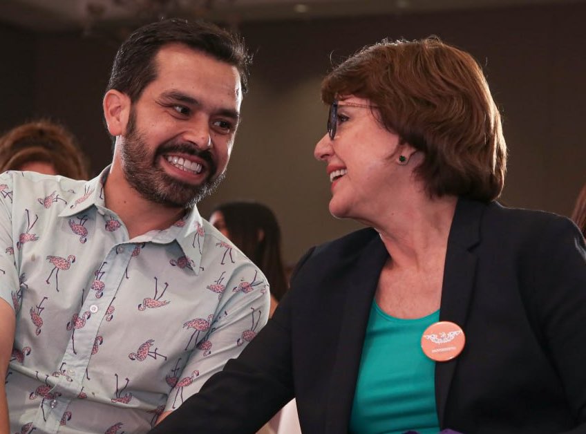 Patricia Mercado muestra apoyo a Jorge Álvarez Máynez. | Foto: Especial