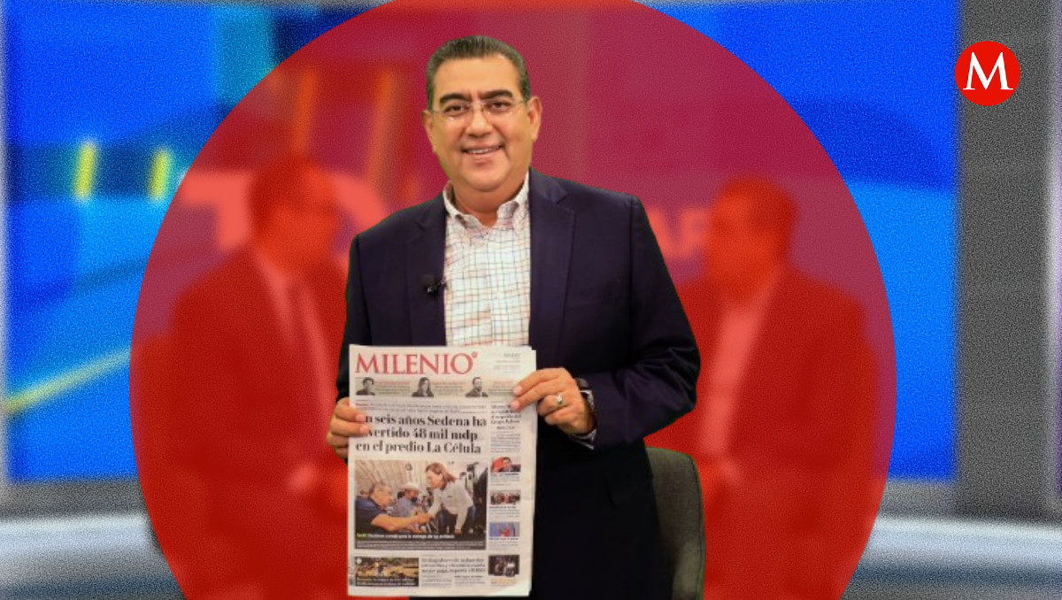 Sergio Salomón Céspedes, gobernador de Puebla | Andrés Lobato/ Diseño Milenio