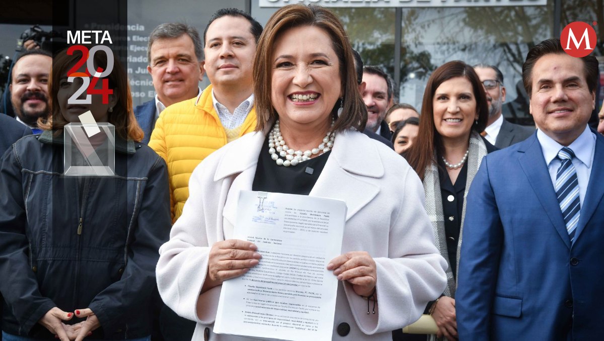 Xóchitl Gálvez, precandidata a la Presidencia de la República, presentando su denuncia. | Cuartoscuro