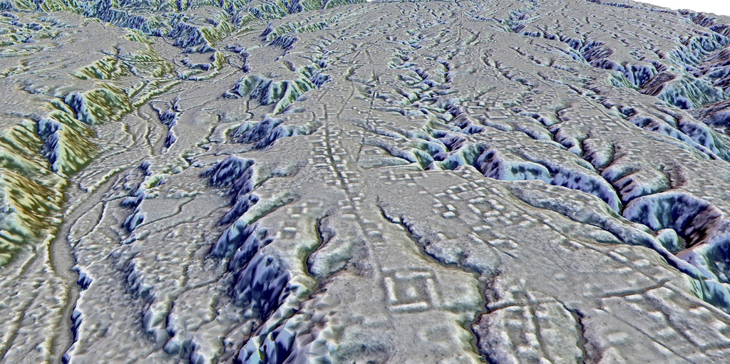 La imagen del mapeo fue obtenida con la tecnología LiDAR aplicada en el valle del Upano. | AP