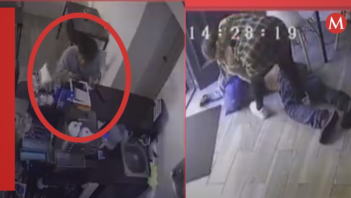 Mujer impide robo de cafetería | Twitter