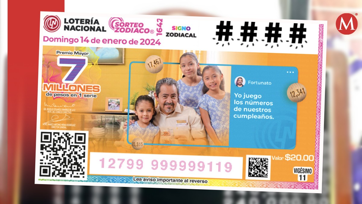 Conoce a los ganadores del Sorteo Zodiaco 1642 de la Lotería Nacional. (Especial)