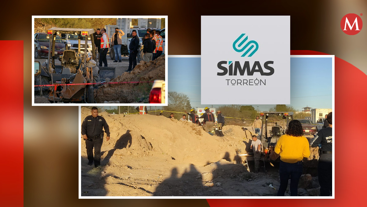 Derrumbe en colector de Simas Torreón deja un muerto.