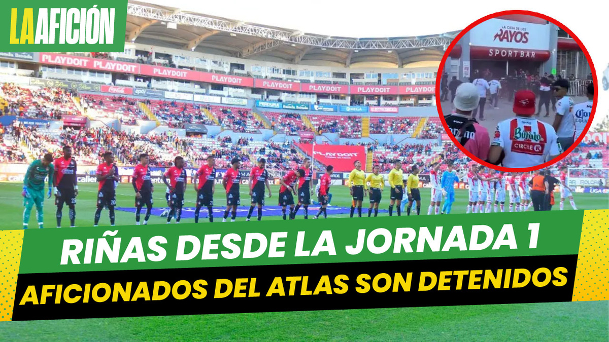 Detienen a cinco personas tras pleito entre aficionados previo al partido Necaxa vs Atlas