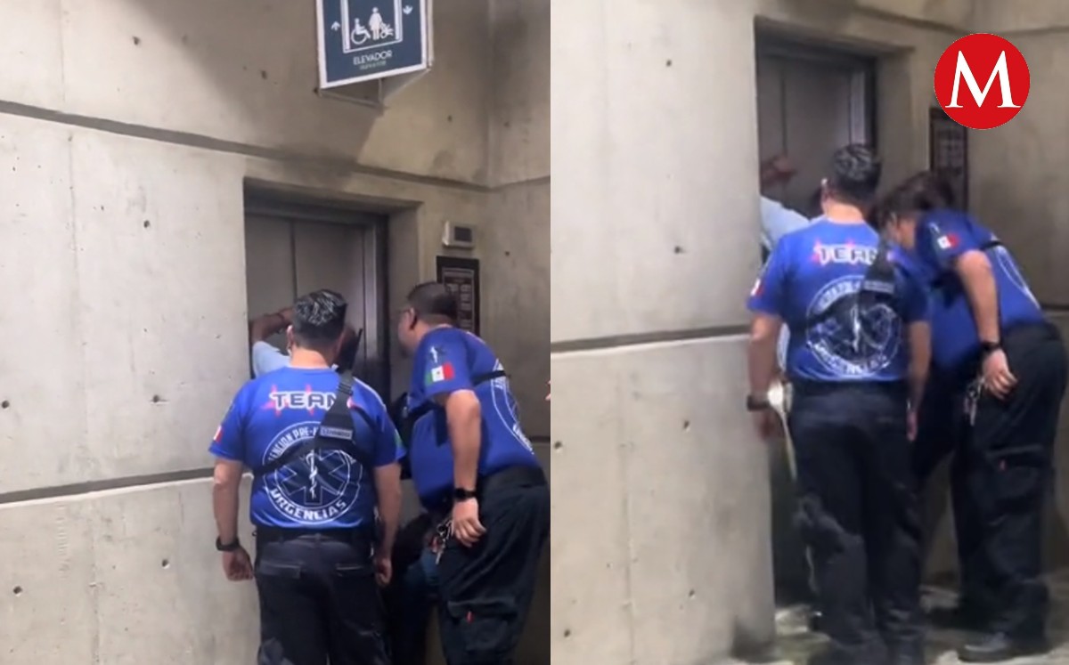 ¡Momento de pánico! Visitantes de la Feria de León quedan atrapados en elevador del Poliforum