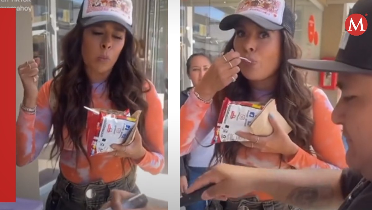 Así la captaron comiendo la popular garnacha | Capturas