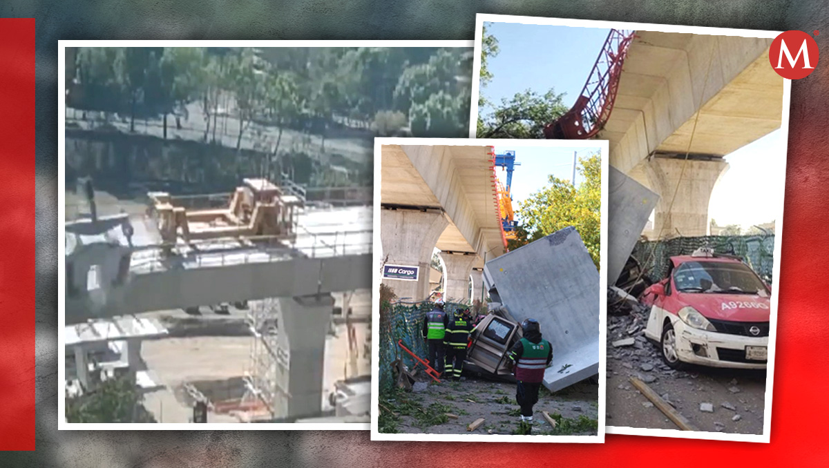 La caída de la estructura  no ha dejado personas lesionadas o heridas. | X @Bomberos_CDMX, @SkyAlertMx  y @lenlenaana