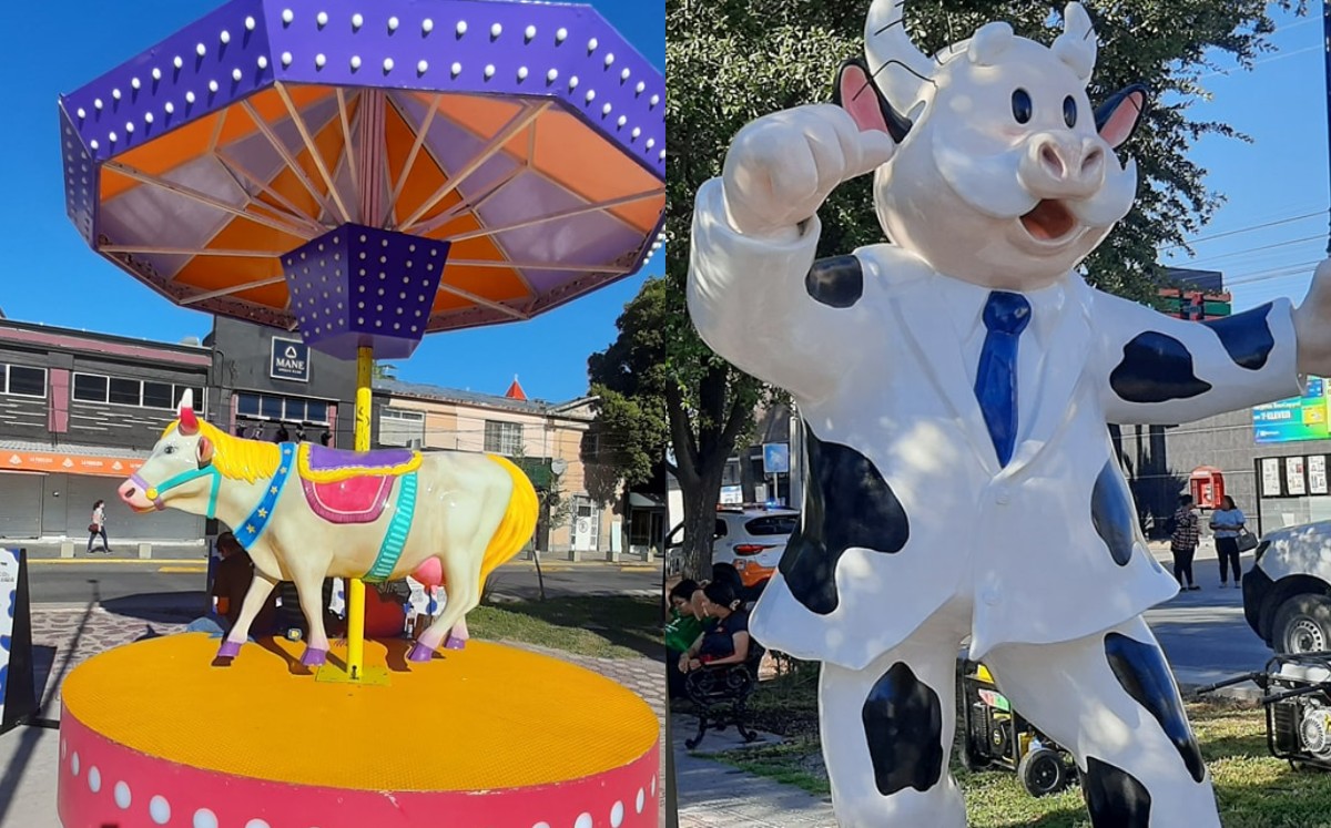 Exposición de Cowparade en Calzada Colón. l Cortesía Radio Torreón