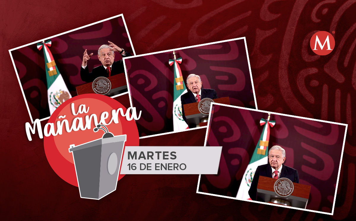 El presidente López Obrador en la mañanera desde Palacio Nacional. | Jesús Quintanar