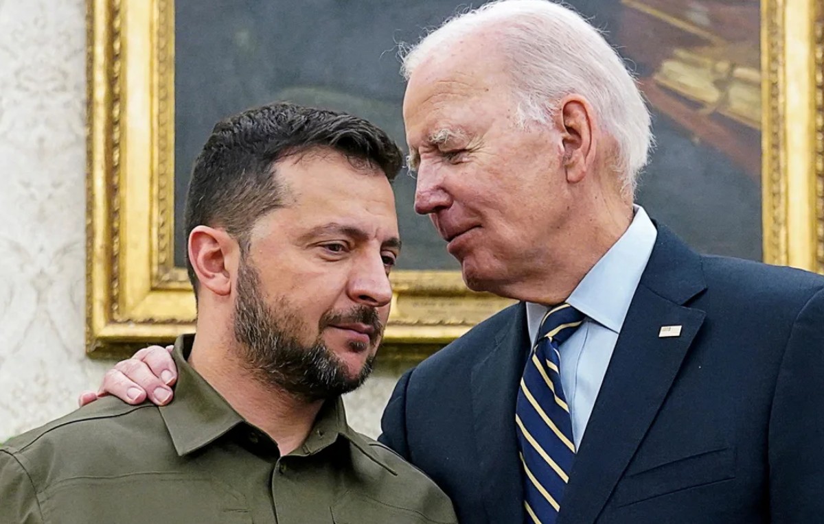 Presidentes de Estados Unidos y Ucrania, Joe Biden y Volodimir Zelensky (Reuters)