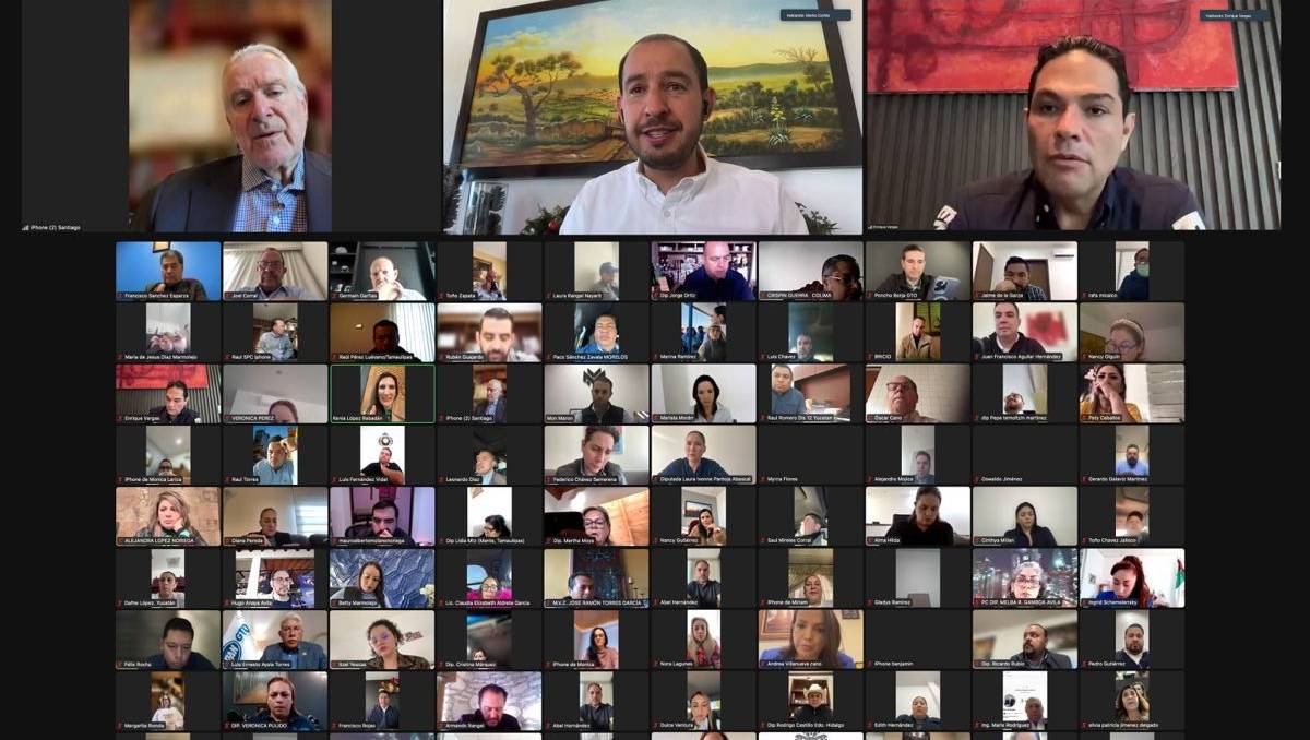 Reunión virtual de cuadros del PAN | Captura de pantalla