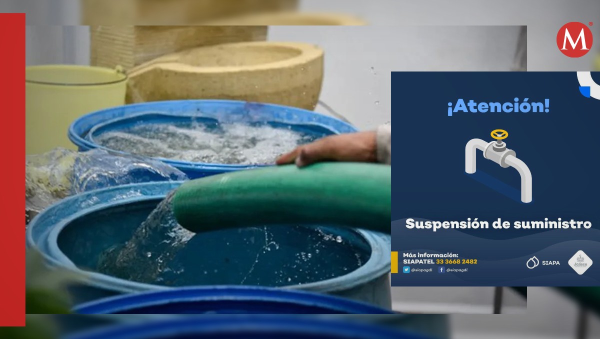 SIAPA anuncia corte de agua en Guadalajara (Archivo y X)