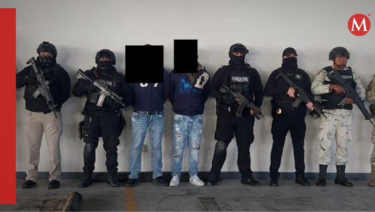 Detienen a dos hombre en Cadereyta. Foto: Especial