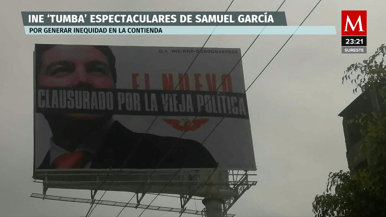 INE ordena retirar espectaculares de Samuel García en Guadalajara