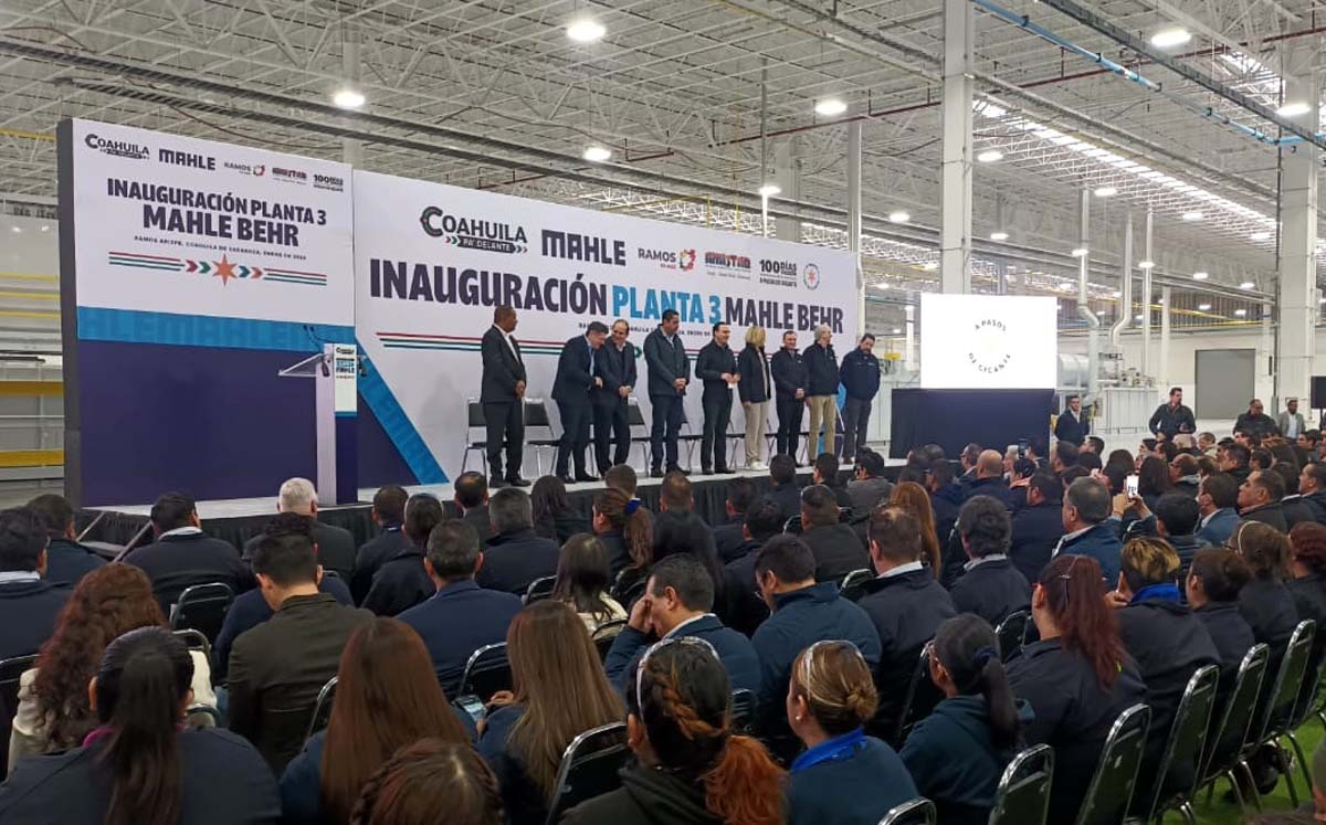 Inauguración de empresa  'Mahle' en Ramos Arizpe, Coahuila. l Especial