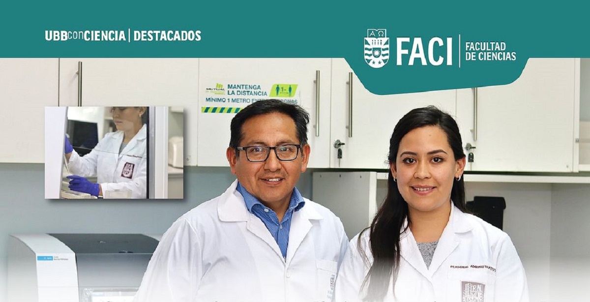 Perla Valenzuela junto con el doctor Carlos Escudero en la Universidad del Bío-Bío. (cortesía)