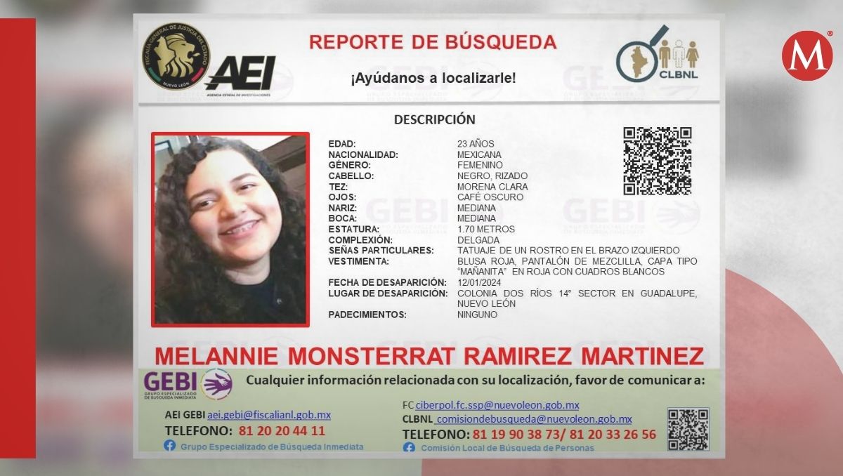 Melannie Monserrat Ramírez Martínez, de 23 años | Especial