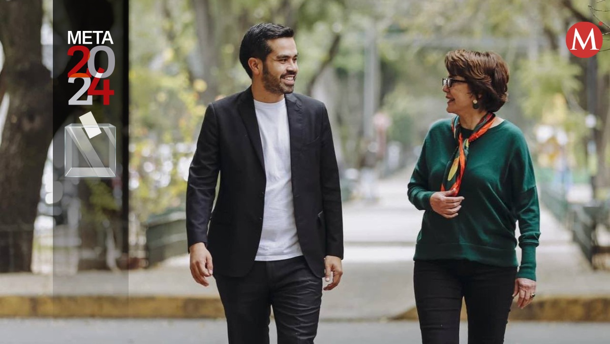 El candidato de MC a la Presidencia, Álvarez Maynez, y Patricia Mercado. |  @AlvarezMaynez