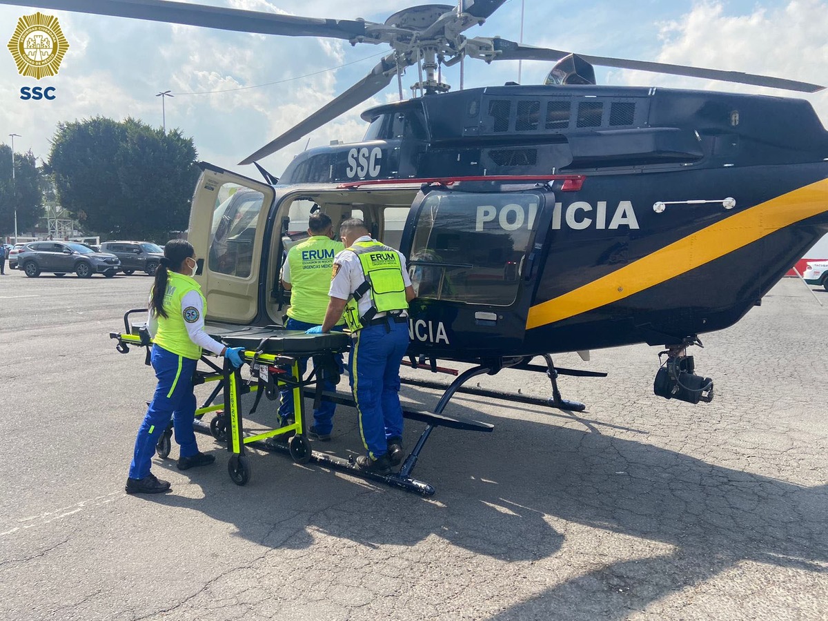 El hombre fue trasladado por personal de Cóndores.