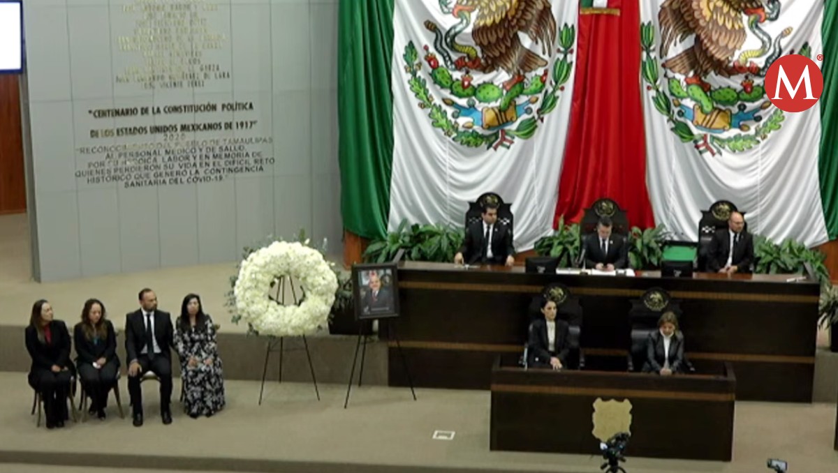 Homenaje a Juan Ovidio García García, diputado fallecido de Tamaulipas.