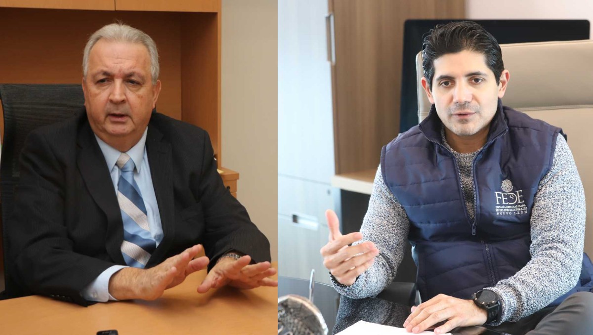 Javier Garza Garza, fiscal Anticorrupción, y Gilberto de Hoyos, fiscal Delitos Electorales de NL / Leonel Rocha