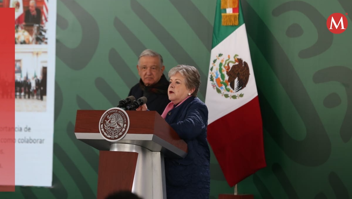 La secretaria de Relaciones Exteriores, Alicia Bárcena, durante la conferencia de hoy. | Octavio Hoyos
