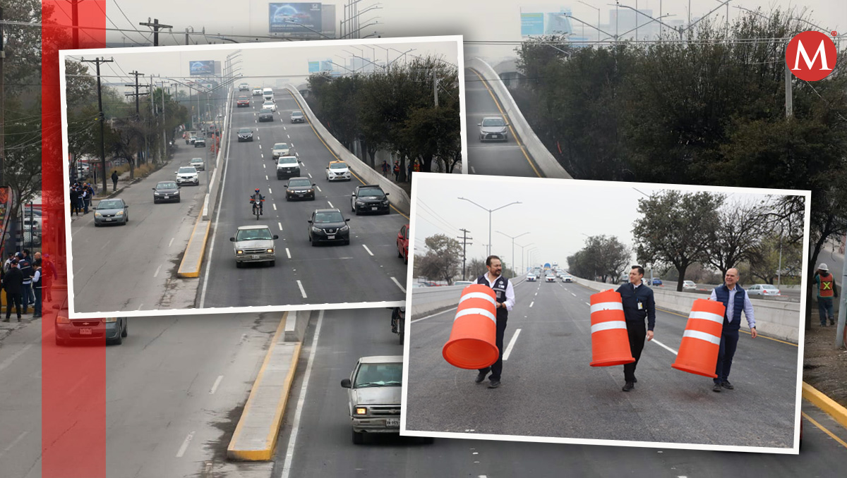 Abren circulación de puente Churubusco en Monterrey. Fotos: Leonel Rocha