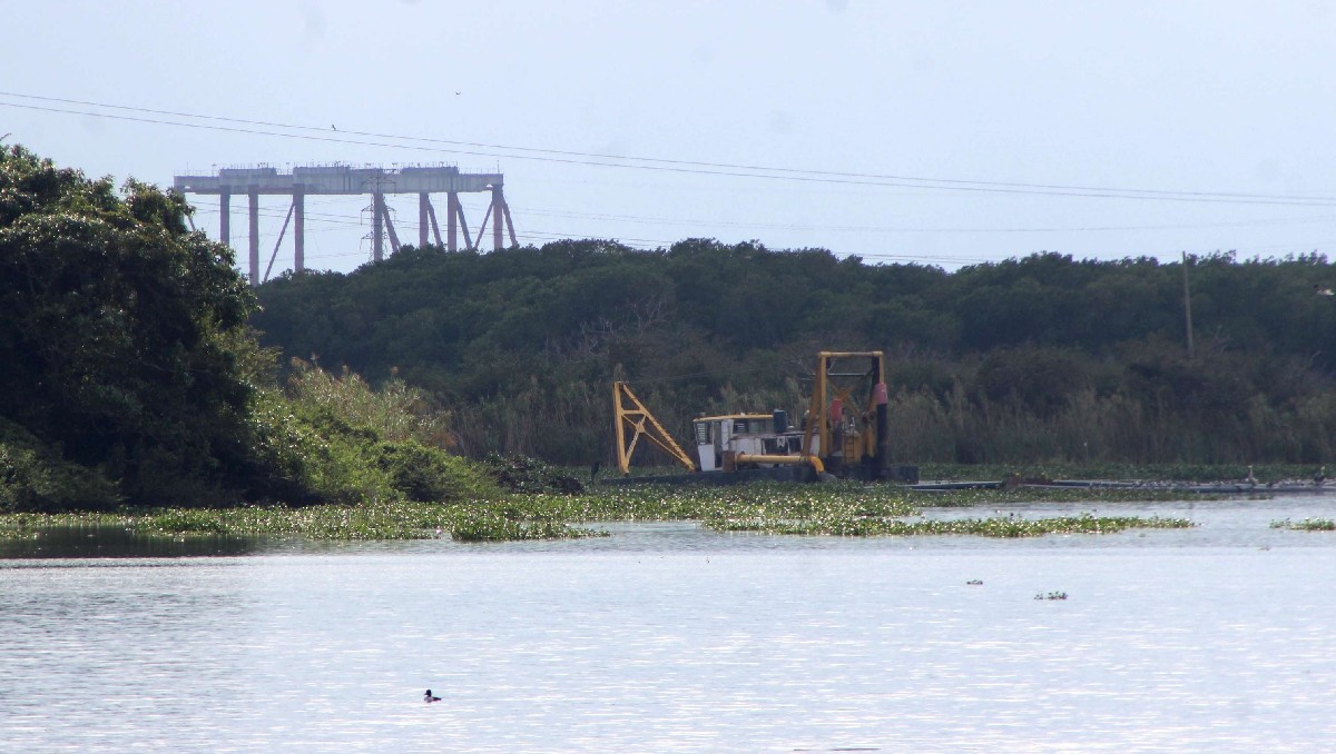 Falta agua en vaso lacustre en el sur de Tamaulipas. (Sergio Sánchez)