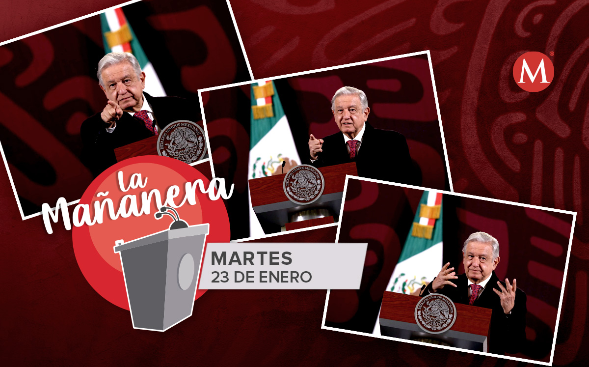 El presidente López Obrador en la mañanera desde Palacio Nacional. | Ariana Pérez