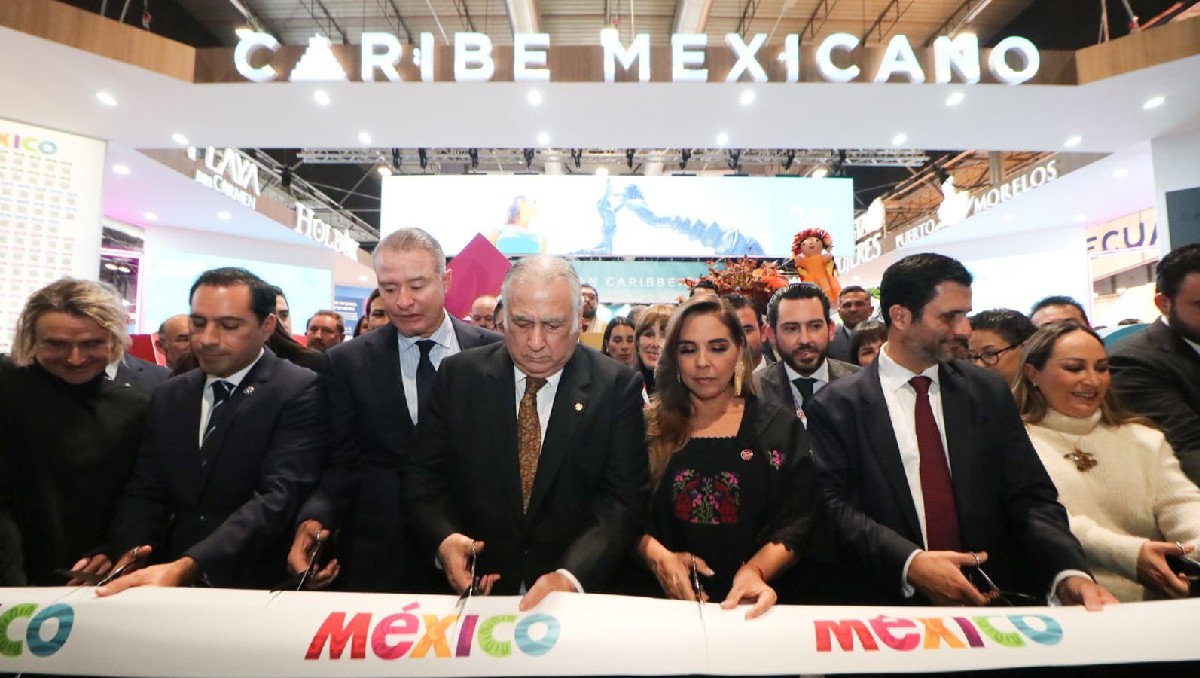 Delegación mexicana en la inauguración de la Fitur 2024. Foto: Especial