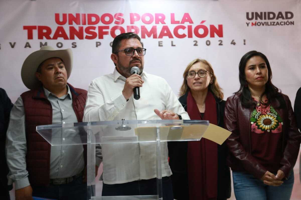 Marco Antonio Rico, presidente del Comité Ejecutivo Estatal de Morena en Hidalgo. (Jorge Sánchez)