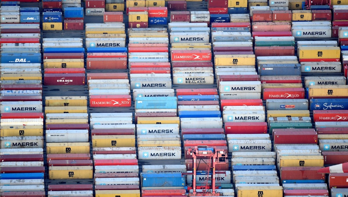 Contenedores en terminal del puerto de Hamburgo, Alemania. Noviembre de 2019. Foto: (Reuters)