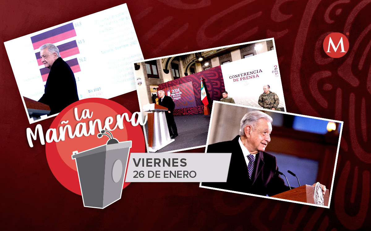 El presidente López Obrador en La Mañanera desde Palacio Nacional. | Especial
