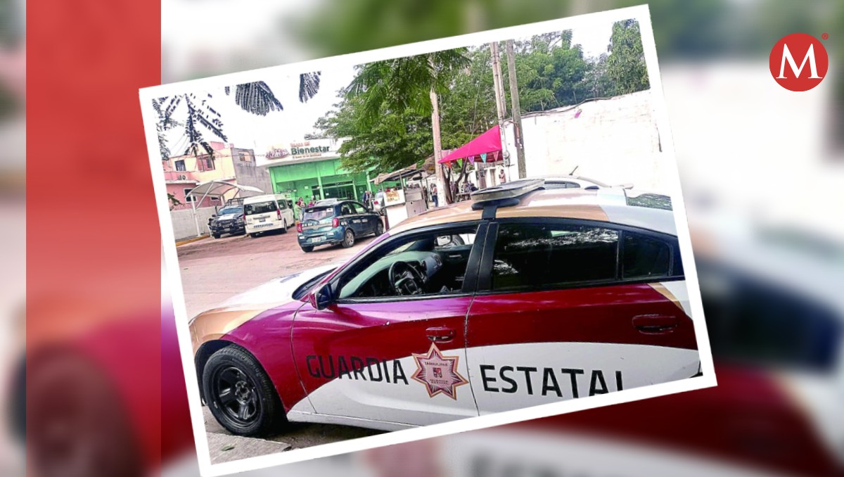 En el municipio de Tampico elementos de la Guardia Estatal brindan vigilancia los días de pago a los adultos mayores, en los bancos de bienestar socia