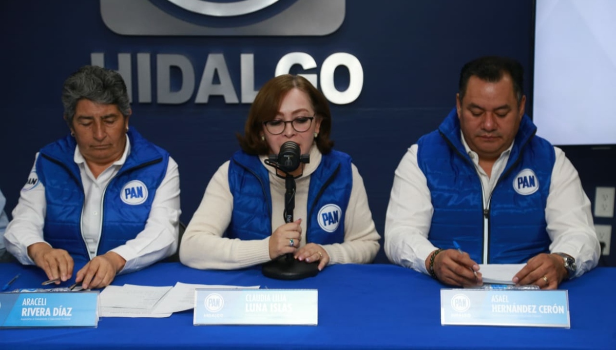 Claudia Lilia Luna, presidenta del Comité Directivo Estatal del PAN en Hidalgo. (Jorge Sánchez)