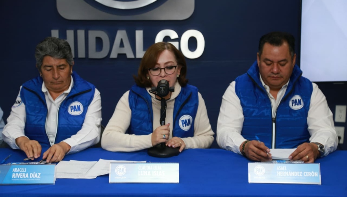 Claudia Lilia Luna, presidenta del Comité Directivo Estatal del PAN en Hidalgo. (Jorge Sánchez)