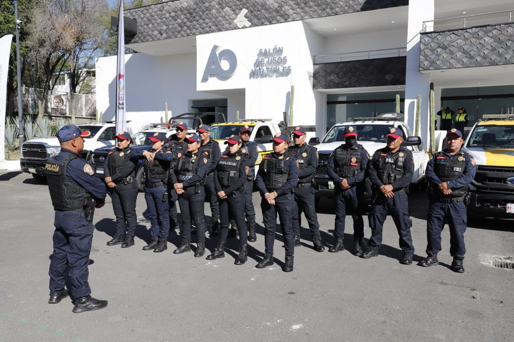 elementos policiales adscritos a la estrategia 'Blindar Álvaro Obregón'