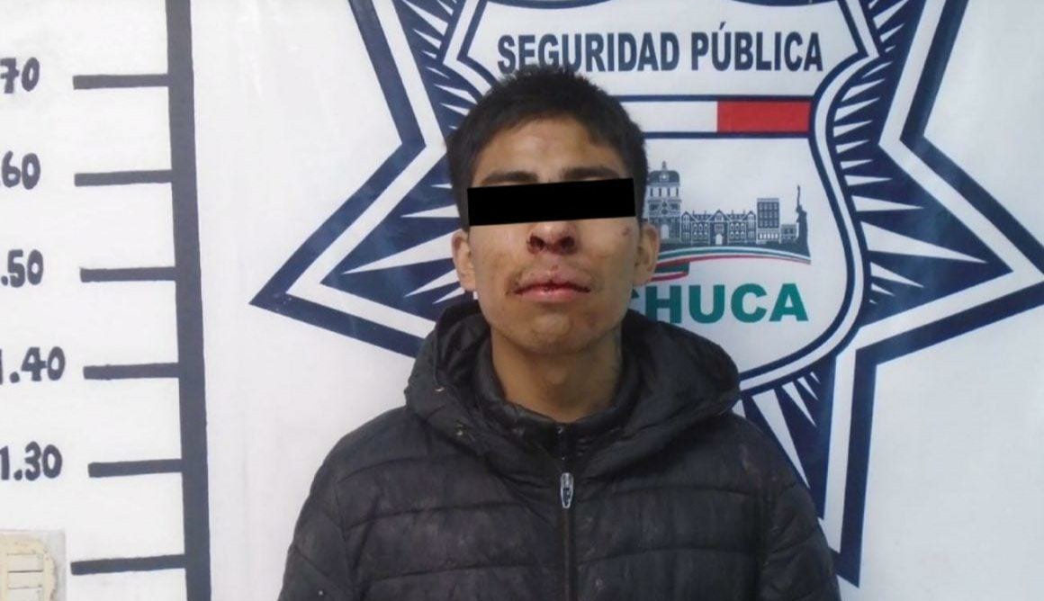 Hombre detenido tras robar un taxi en Pachuca.