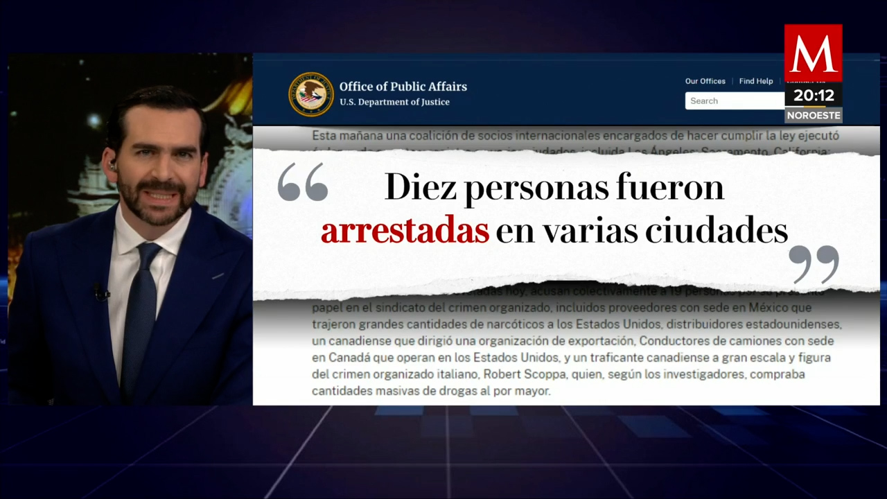 Operativo mano muerta, mexicanos detenidos  por tráfico de drogas hacia Estados Unidos y Canadá
