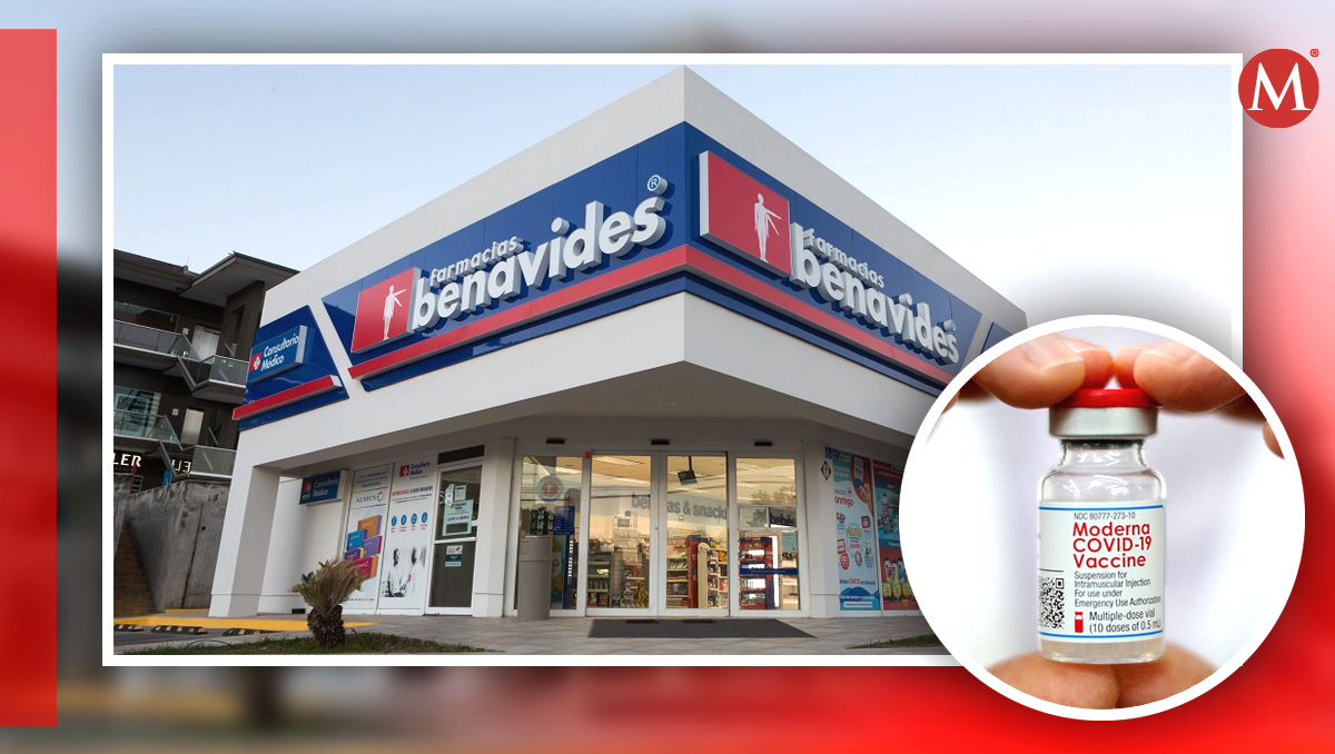 Venta de vacuna covid Moderna en las Farmacias Benavides. Foto: Especial