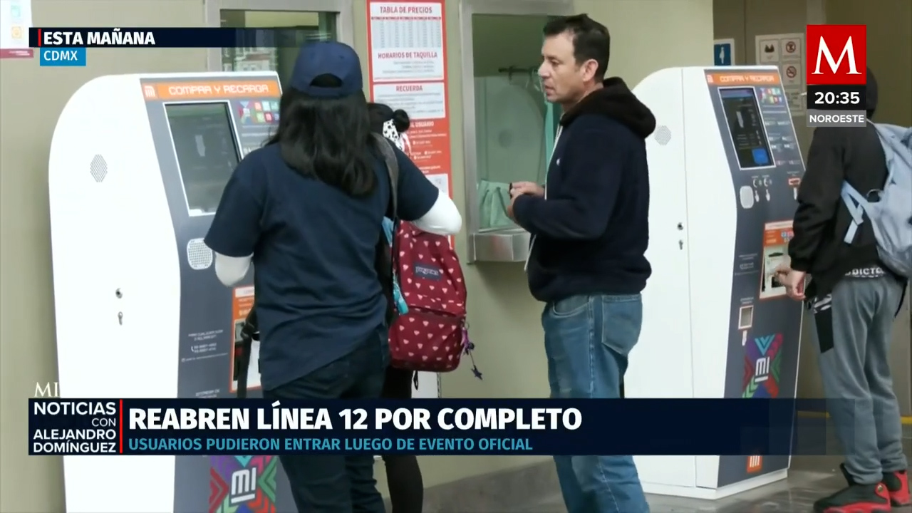 Tramo elevado de la Línea 12 del Metro CdMv vuelve a operar