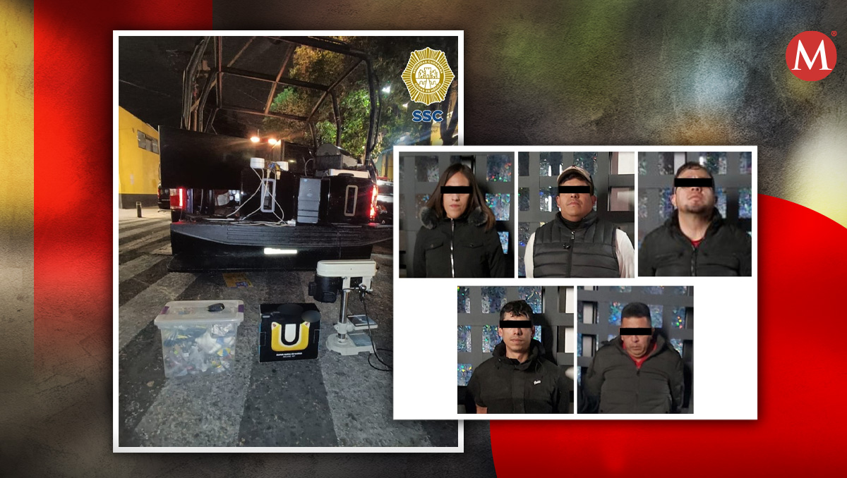 Los presuntos ladrones pretendían llevarse pantallas, equipo de cómputo y herramienta.| SSC de CdMx