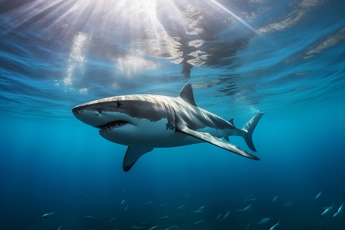 El tiburón fue visto en la costa presuntamente en busca de alimento. | Imagen ilustrativa Freepik